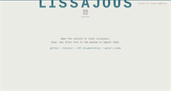 Desktop Screenshot of lissajousjs.com